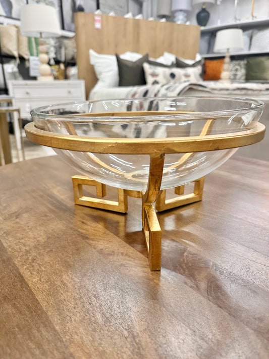 Greek Key Bowl 10”W