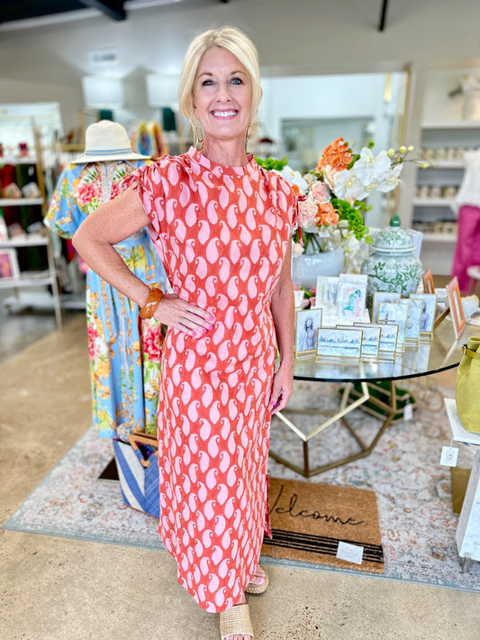 Ex Voto Cam Dress-Brandied Apricot
