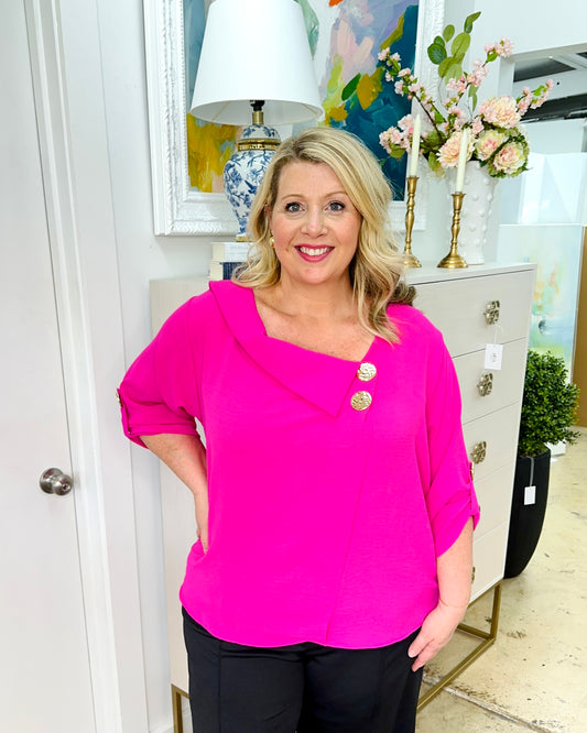 Plus Size Golden Fold Top