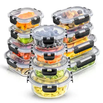 12 Piece Glass Storage Containers