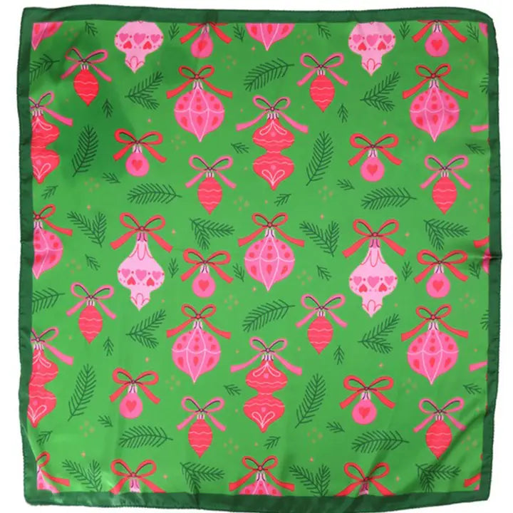 Pink & Green Ornament Scarf
