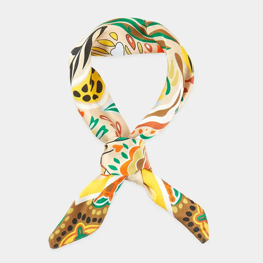 Yellow Tropical Bandana Scarf