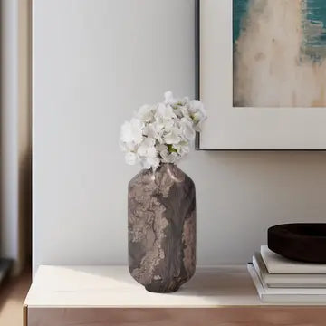 Brown Marble Vase 12"