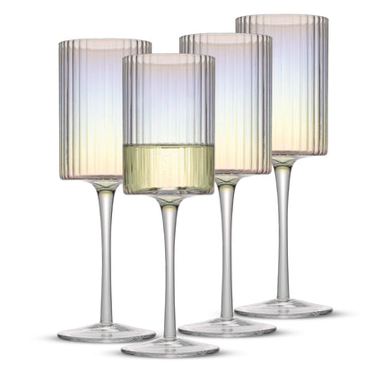 Iridescent White Wine Glass Set of 2