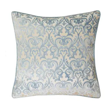 Teal Ikat Pattern Pillow