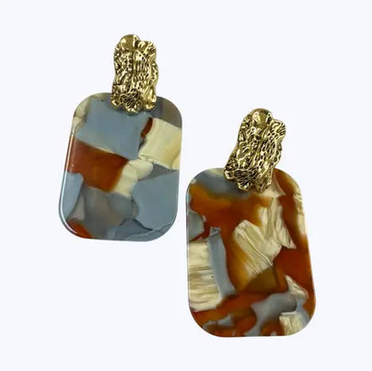 Marbled Drop Earrings