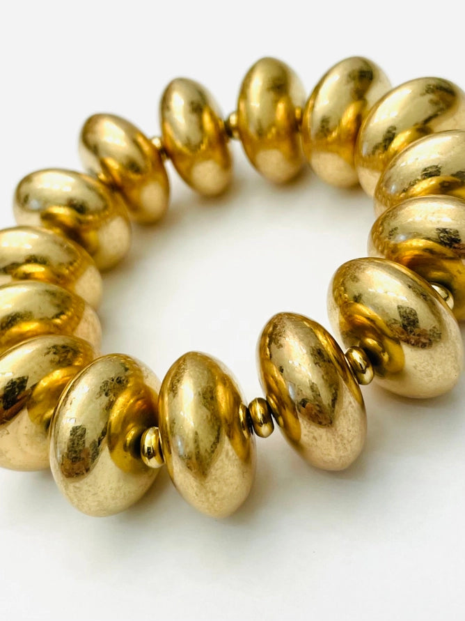 Gold Disc Bracelet