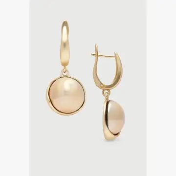 Gold Orb Drop Earrings