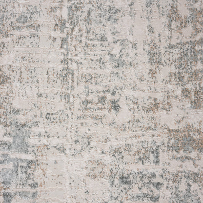 Abstract Gray Cream Blue Taupe Rug 7'10"x9'10"