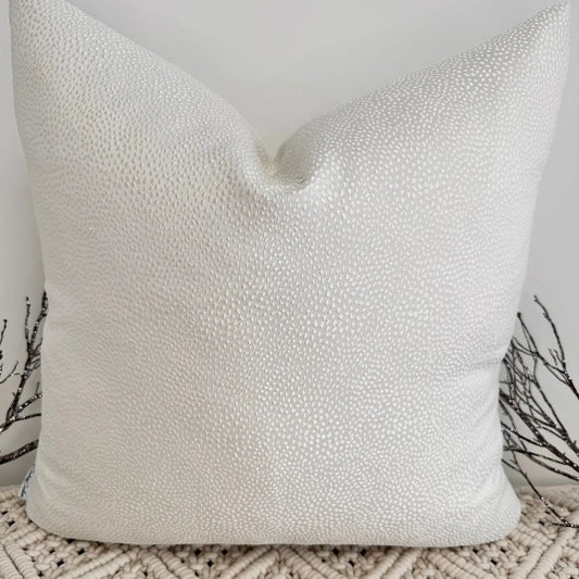 Cream Dot Textured 22" Pillow