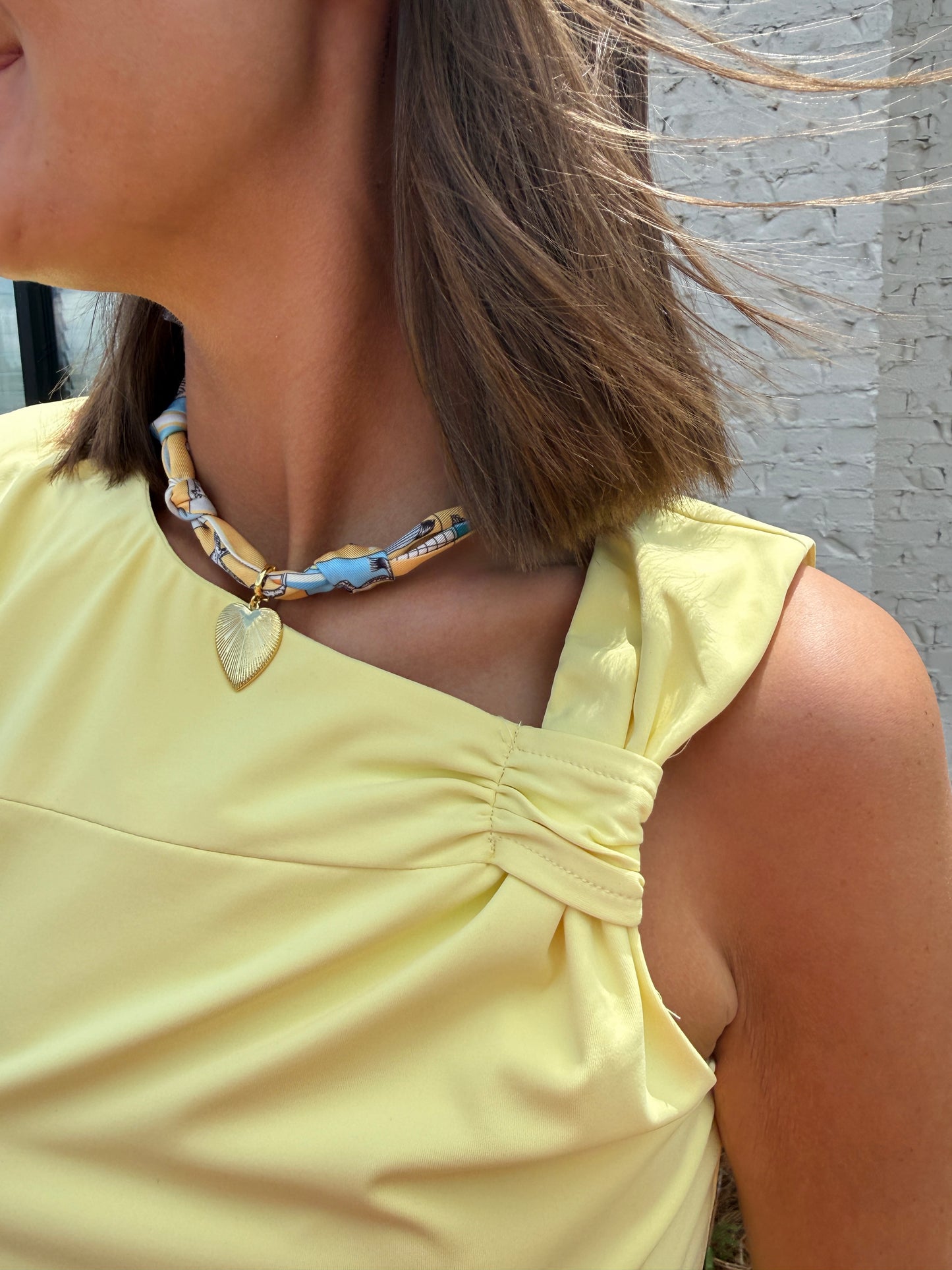 Yellow Asymmetrical Top