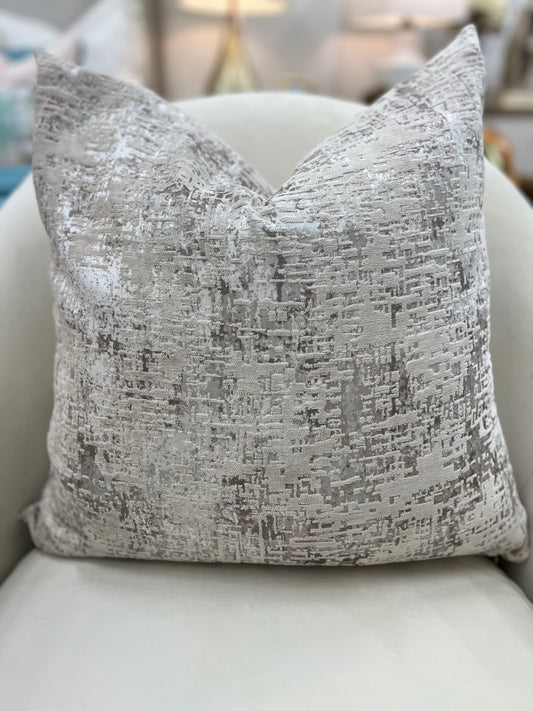 Greige Textured Pillow 22"