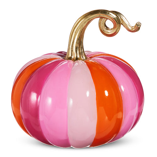 Pink & Orange Pumpkin 10"
