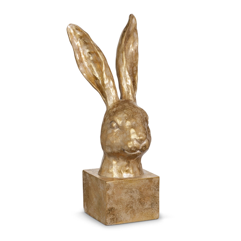 Gold Rabbit Bust 12.75"