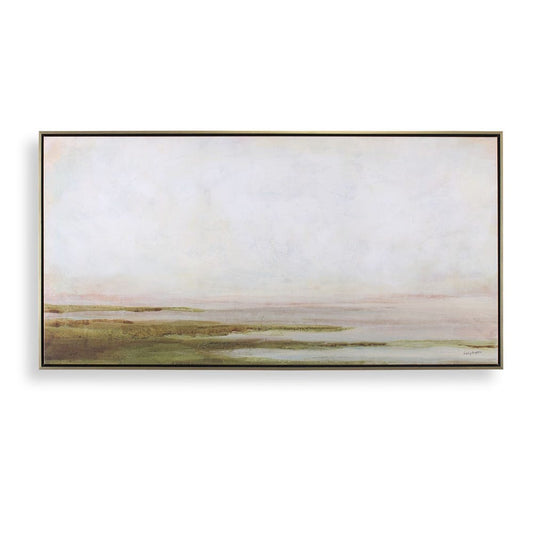 Muted Lake Art 62"Wx32"H