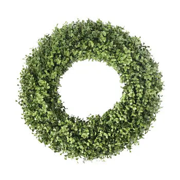 UV Treated Boxwood Wreath 19"