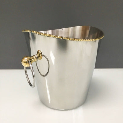 Aluminum & Gold Wine Cooler w/ Handles