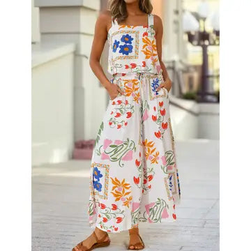 White Multi Color Tank Set