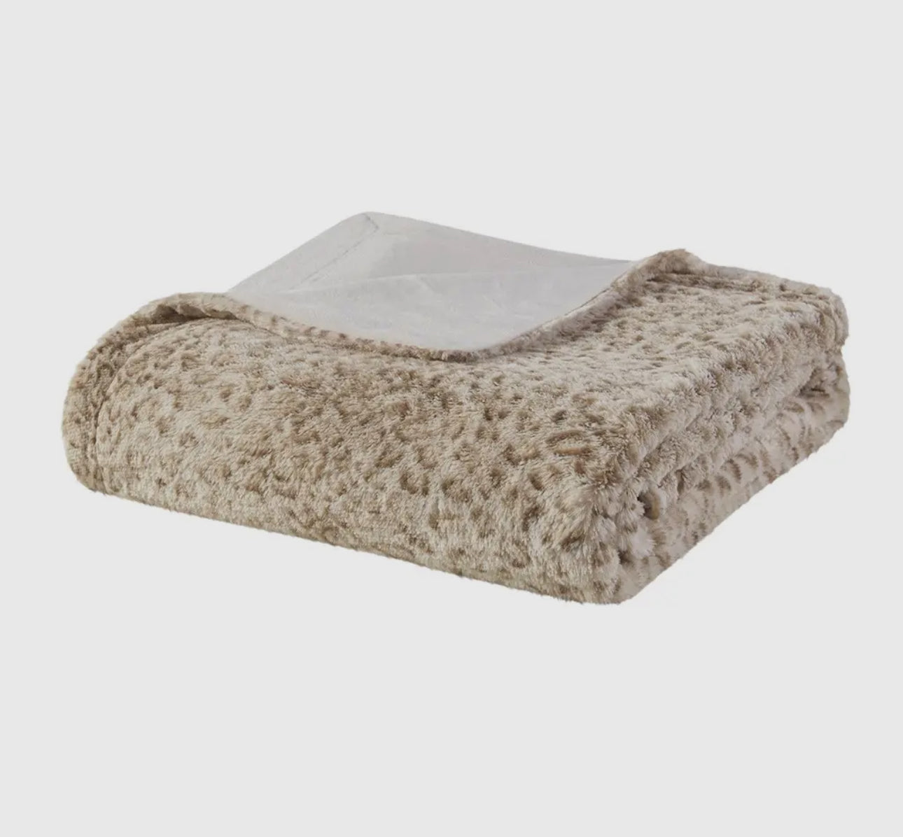 Oversized Faux Fur Throw/Leopard 60”x70”