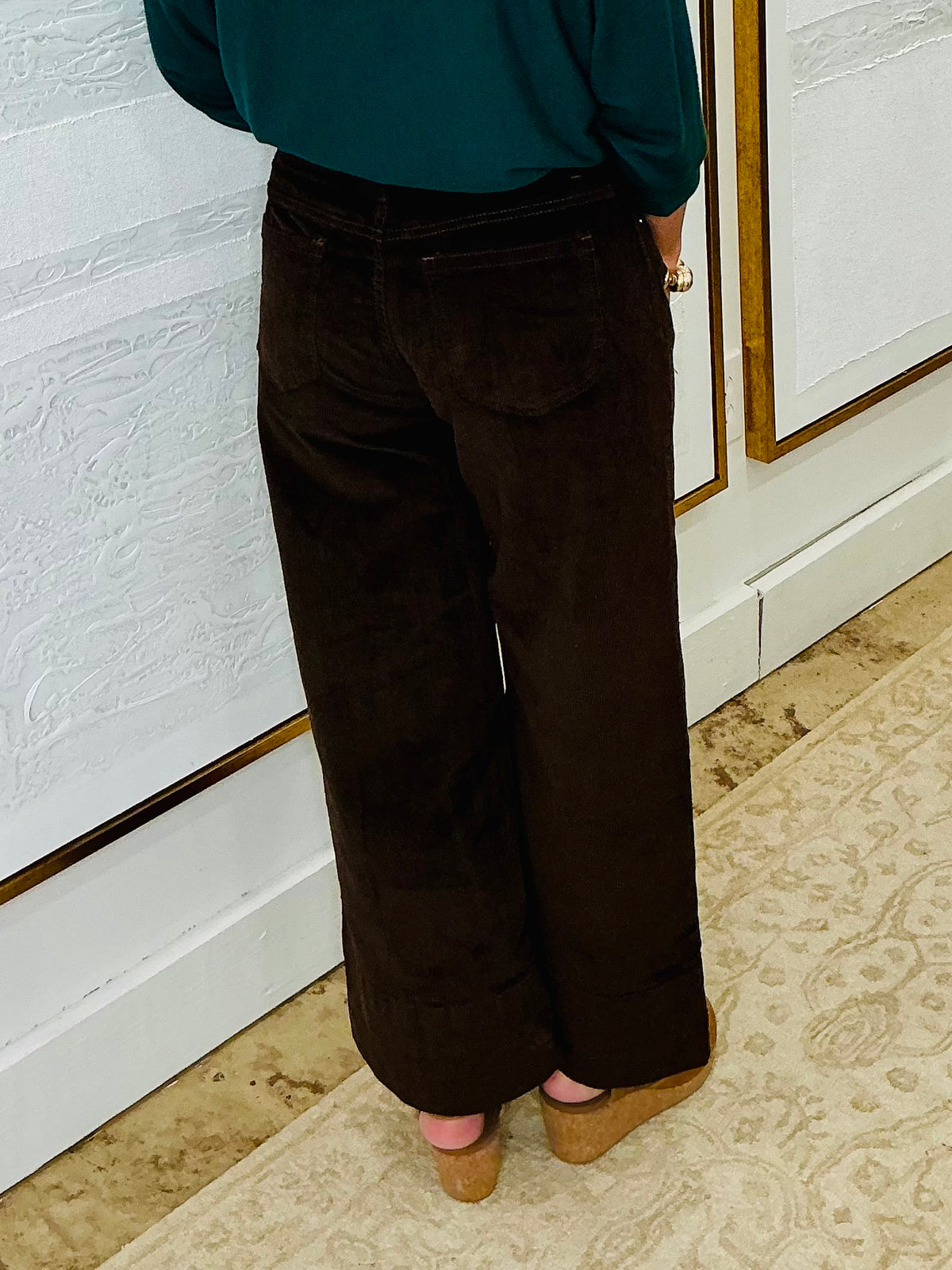 Chocolate Corduroy Wide Leg Pants