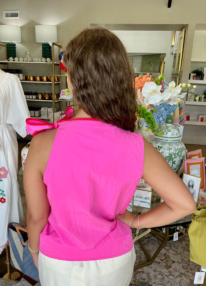 Hot Pink Bow Top