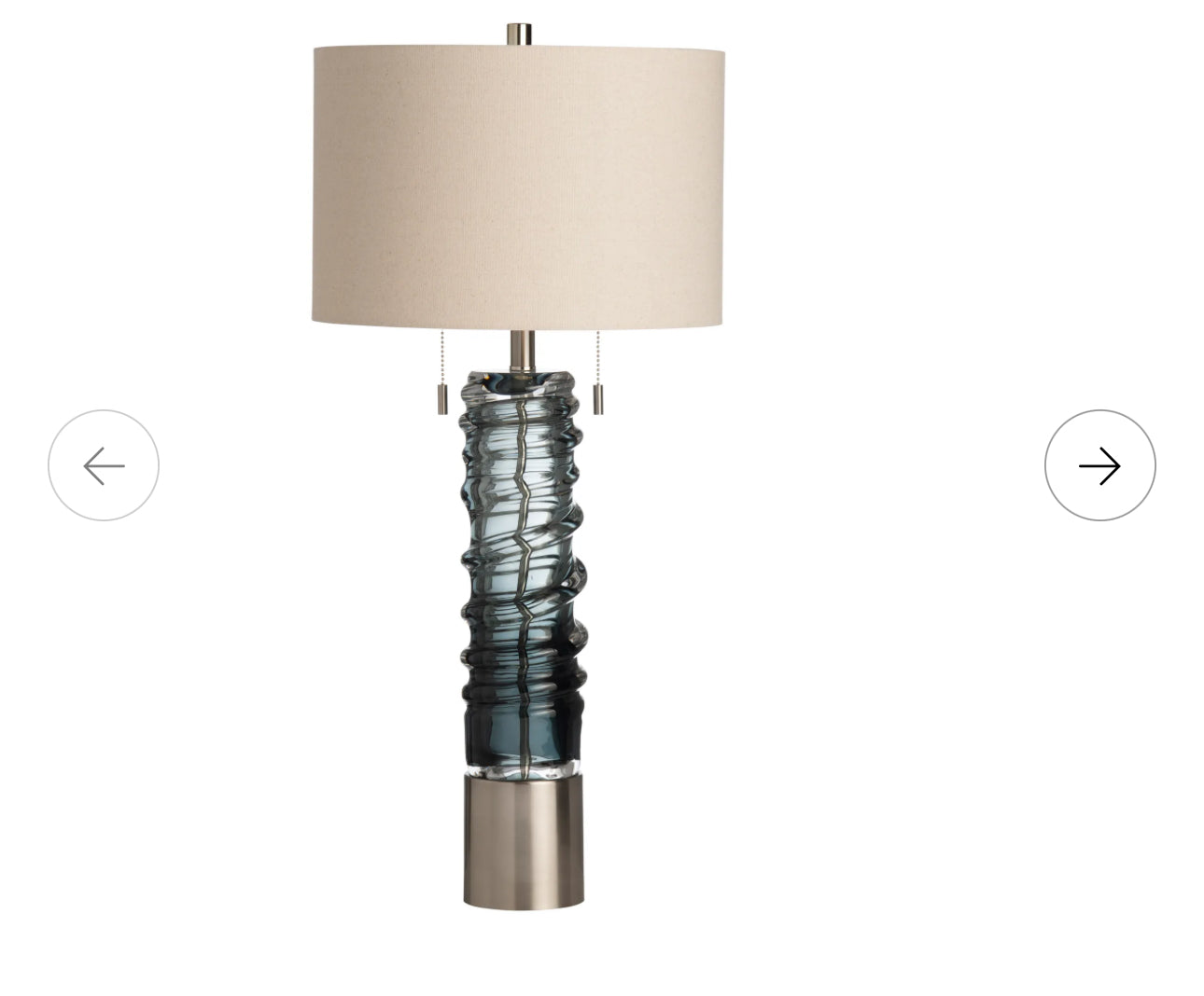 Swirl Glass Lamp 16"W x 34.25"H