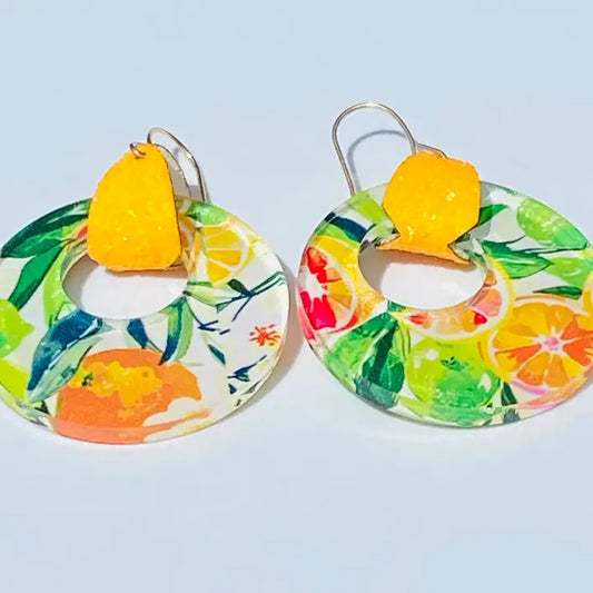 Citrus Hoop Earrings