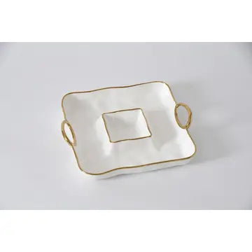 Square Chip & Dip Serving Tray