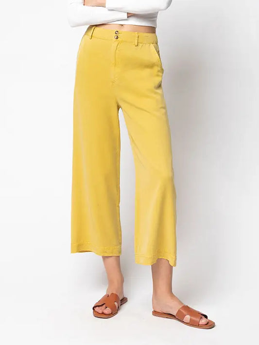 Yellow Wide Leg Pants
