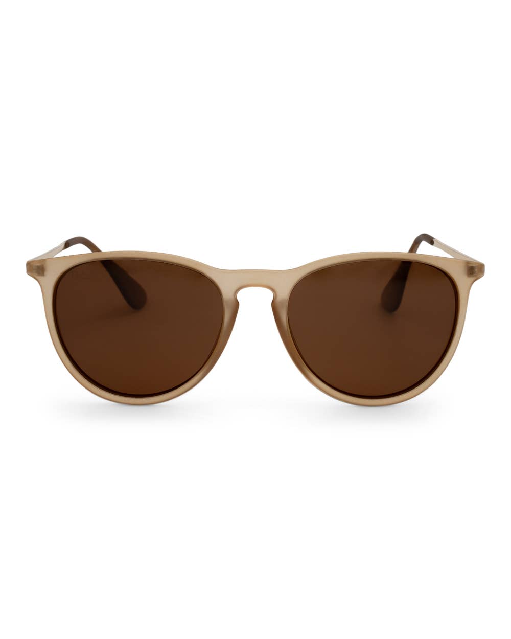 Midnight - Women's Polarized Medium Horn Sunglasses: Sand