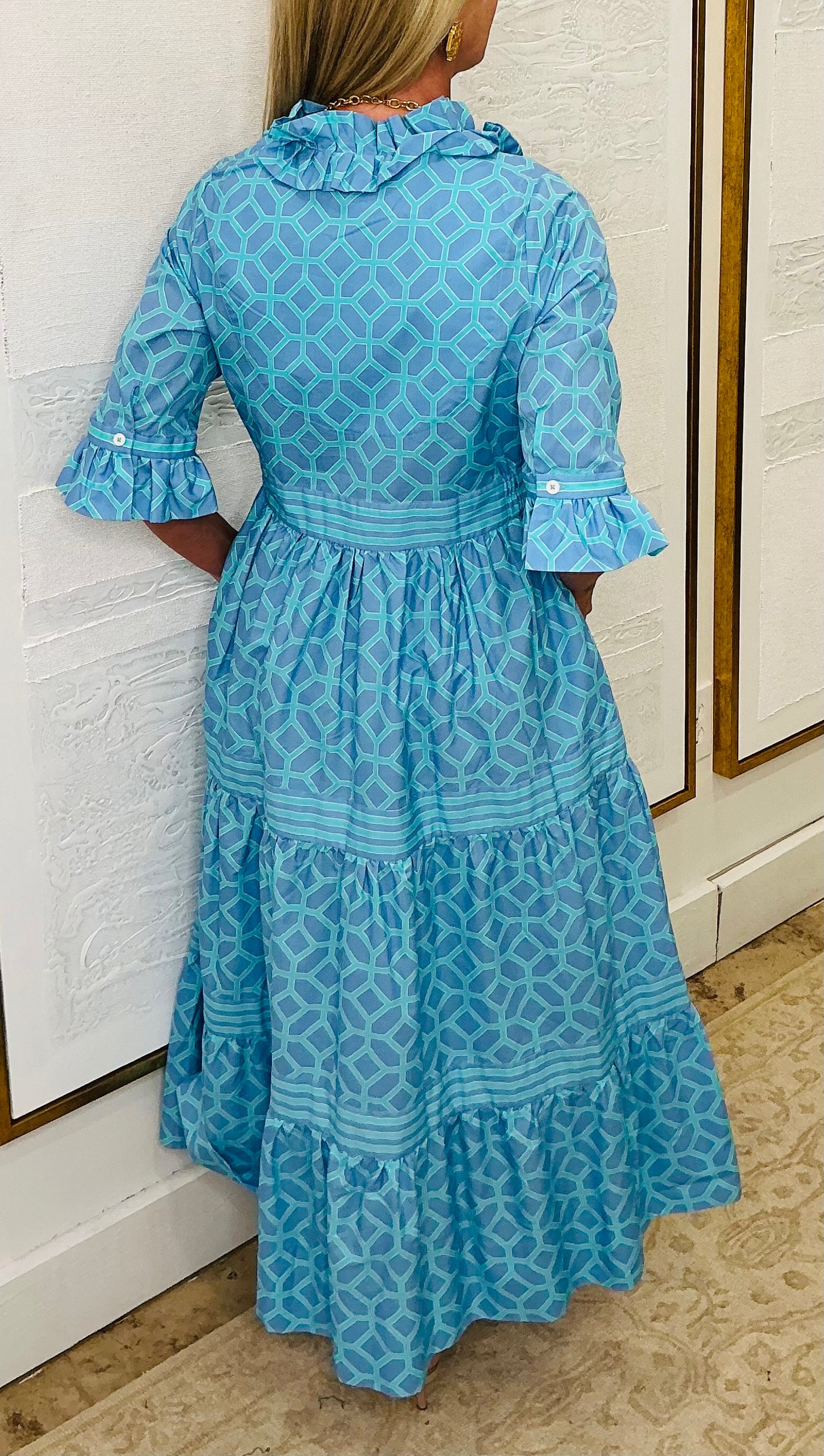 Blue Diamond Maxi Dress