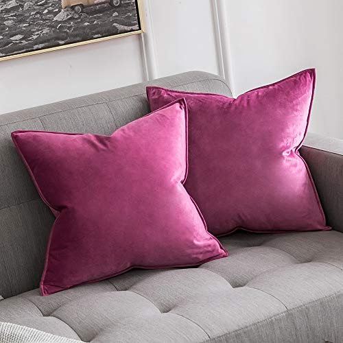 Hot Pink Velvet Pillow 24"