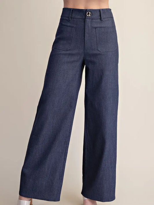 Indigo Stretchy High-Rise Jeans