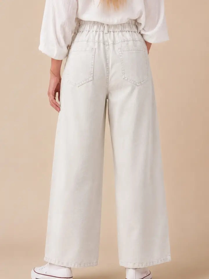 Pale Grey Straight Leg Jeans