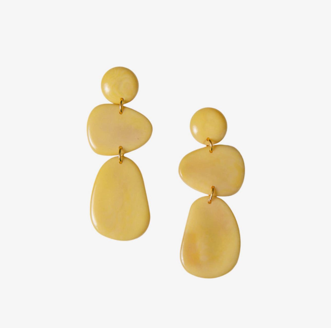 Mod Circle Tagua Earrings