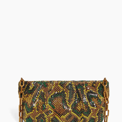 Genuine Leather Snakeskin Clutch