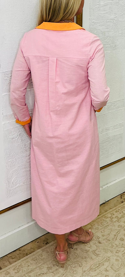 Pink Linen Dress
