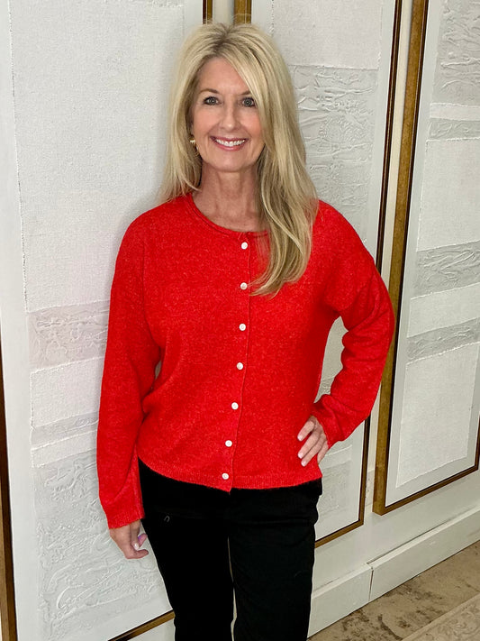 Soft Touch Red Cardigan