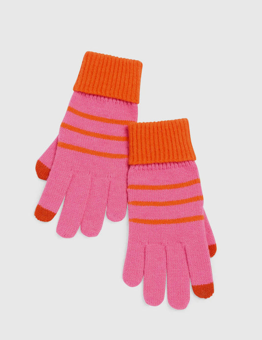 Touchscreen Gloves Pink & Orange