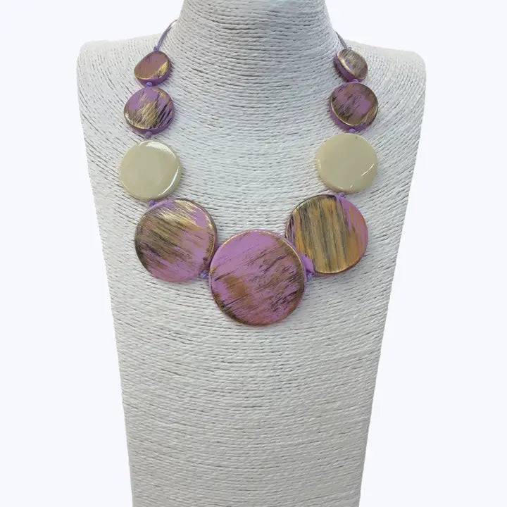 Oversized Acrylic Disc Necklace