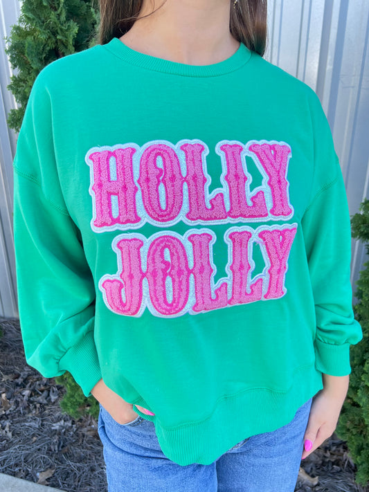 Green "Holly Jolly" Sweatshirt