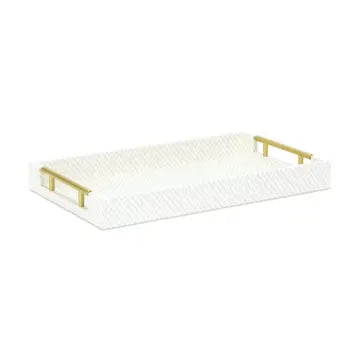 White Scale Pattern Tray