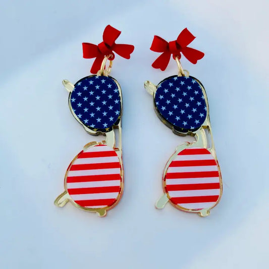 American Flag Sunglasses Earrings