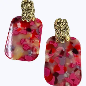 Marbled Drop Earrings