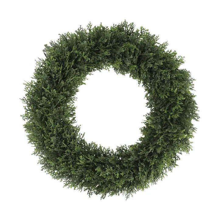 19" UV Cypress Wreath