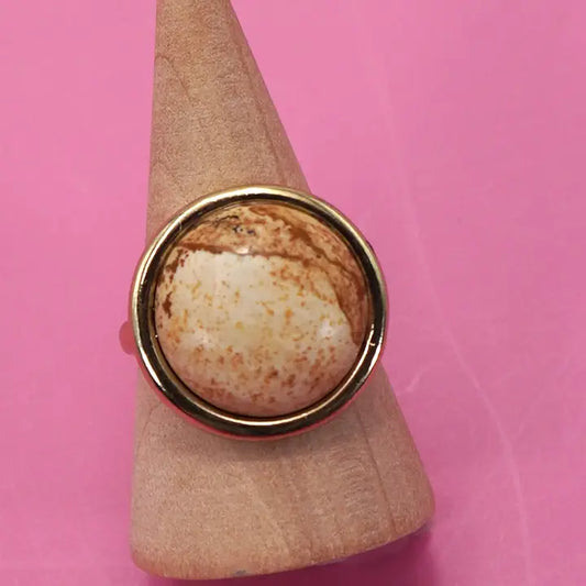 Natural Stone Tiger Eye Ring