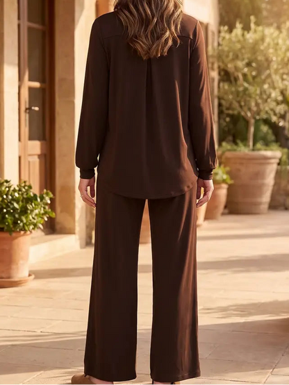 Chocolate Relaxed Fit 2 Piece Set