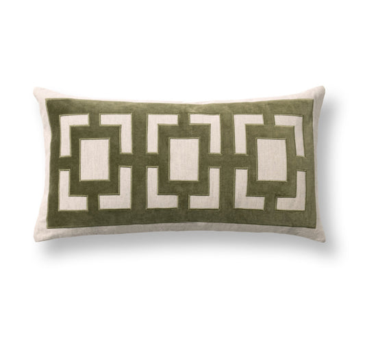 Lattice Lumbar Olive 14x26