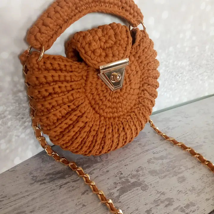 Handmade Crochet Round Handbag