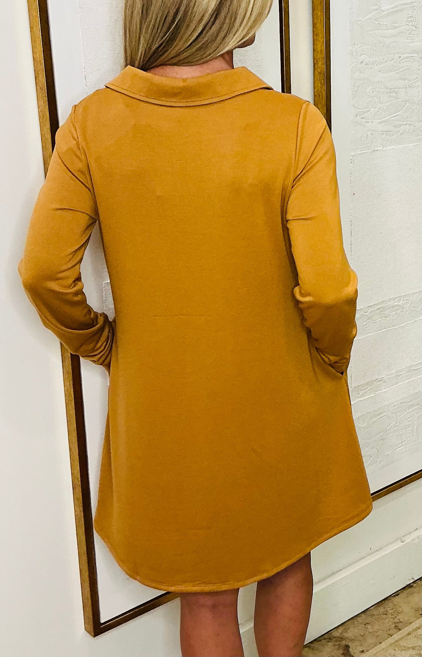 Gold Terry A-Line Dress